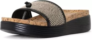 Donald Pliner Women's Farrah Slide Black - Canvas Sandals Size 7.5 - Picture 1 of 7