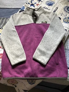 L.L.BEAN grau & lila Fleecepullover 501664 Jugend Größe XL /18 - Bild 1 von 3
