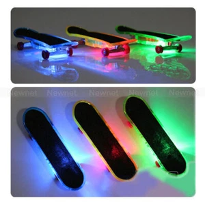 Funny LED Finger Board Mini Colorful Skateboard Boy Kids Children Xmas Toy Gifts - Picture 1 of 8