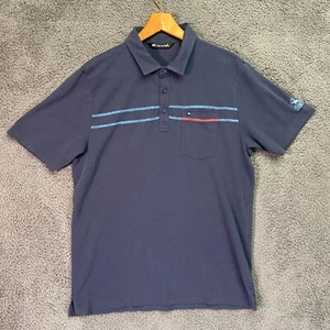 Travis Mathew Poloshirt Herren Large blau Pima Baumwollmischung Performance Golf - Bild 1 von 20