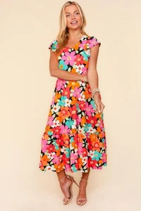 Haptics Floral Midi Dress with Side Pockets - Picture 1 of 8