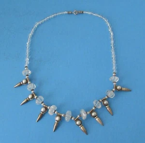 Collar de perlas y plata de ley de 18,5" con cierre de barril - Imagen 1 de 6