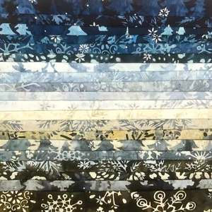 Lunn Fabric Batiks Stash Builder 20 Fat Quarters 100% Cotton FQ Winter Pines 879 - Picture 1 of 2