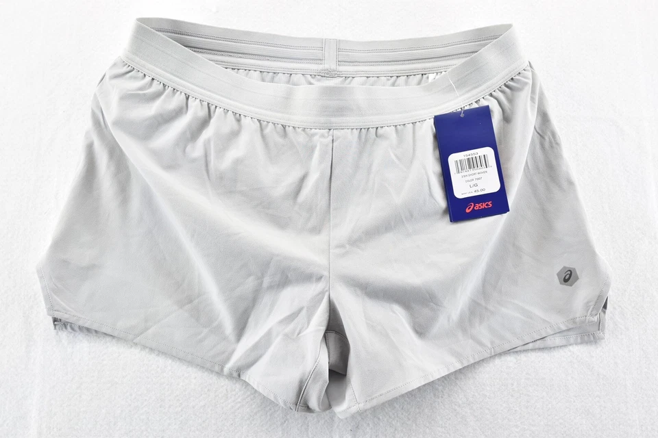 Asics Women’s 3.5in Woven Shorts Performance Grey L Moisture Wick New - Image 1 of 1