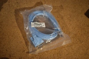 New Blue Cisco Ethernet RJ45 9-Pin Serial Rollover Female Console Switch Cable - Picture 1 of 7
