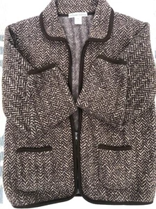 David Hollis Womens Brown Jacket Size Medium Front Full Zip - Picture 1 of 5