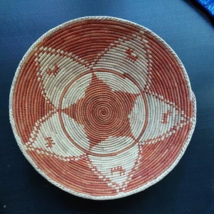 Large Woven Basket 14”x3” excellent - Picture 1 of 5