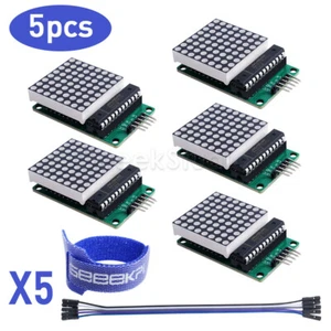 Paquete de 5 módulos de matriz LED MAX7219 puntos 8*8 módulo de control de pantalla LED MCU - Imagen 1 de 9