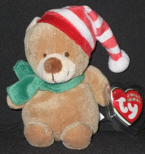 TY FLAKES the BEAR JINGLE BEANIE BABY - COMO NUEVO con ETIQUETAS COMO NUEVO - Imagen 1 de 1