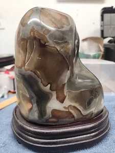 Large Natural Ocean Jasper 12 Lbs. Beautiful Piece With Stand - Picture 1 of 6