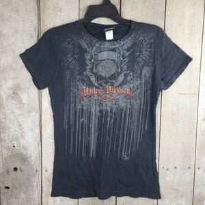 Harley Davidson 2009 T-Shirt Michael's Cotati CA Schwarz Skull Wings Damen S - Bild 1 von 14