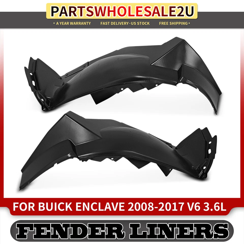 Forros de guardabarros interiores delanteros 2 piezas para Buick Enclave 2008-2017 25965597 25965592 PP Foto 1 de 4