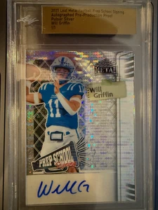 Will Griffin Auto | Escuela de preparación de fútbol de hoja de metal 2025 | Pulsar Silver 1/1 - Imagen 1 de 1