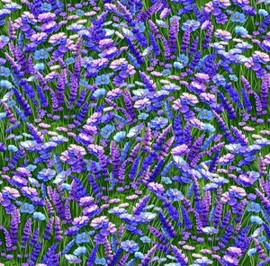 Timeless Treasures Forest Bloom Lavender Wildflower Cotton Fabric by the Yard - Picture 1 of 4