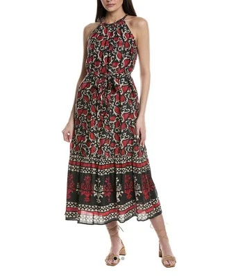 Anthropologie Velvet By Graham & Spencer Ghita Silk Blend Maxi Dress Sz XS Red - Image 1 of 4