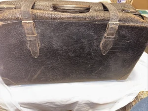 Antiker seltener echter Rindsleder Top Grain Koffer 1920. 27 zoll Gepäck - Bild 1 von 22