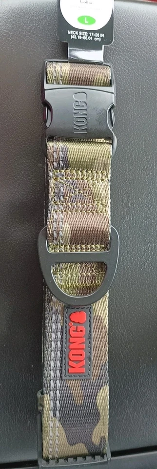 KONG Max HD Ultra Durable Neoprene Padded Dog Collar (Large Camo)