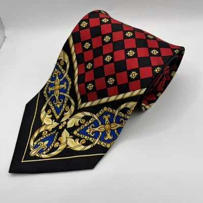 Corbata vintage Gianni Versace barroca años 90 Medusa diosa griega etiqueta blanca Foto 1 de 4