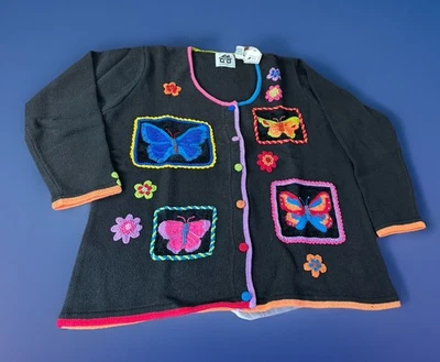 Cárdigan Suéter STORYBOOK KNITS Flor Mariposa 1xl Foto 1 de 4