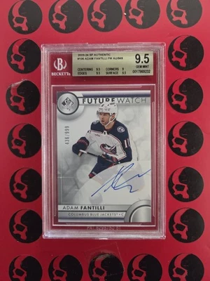 2023-24 Adam Fantilli Future Watch Auto BGS 9.5 SP Authentic #106 Rookie RC UD - Image 1 of 2