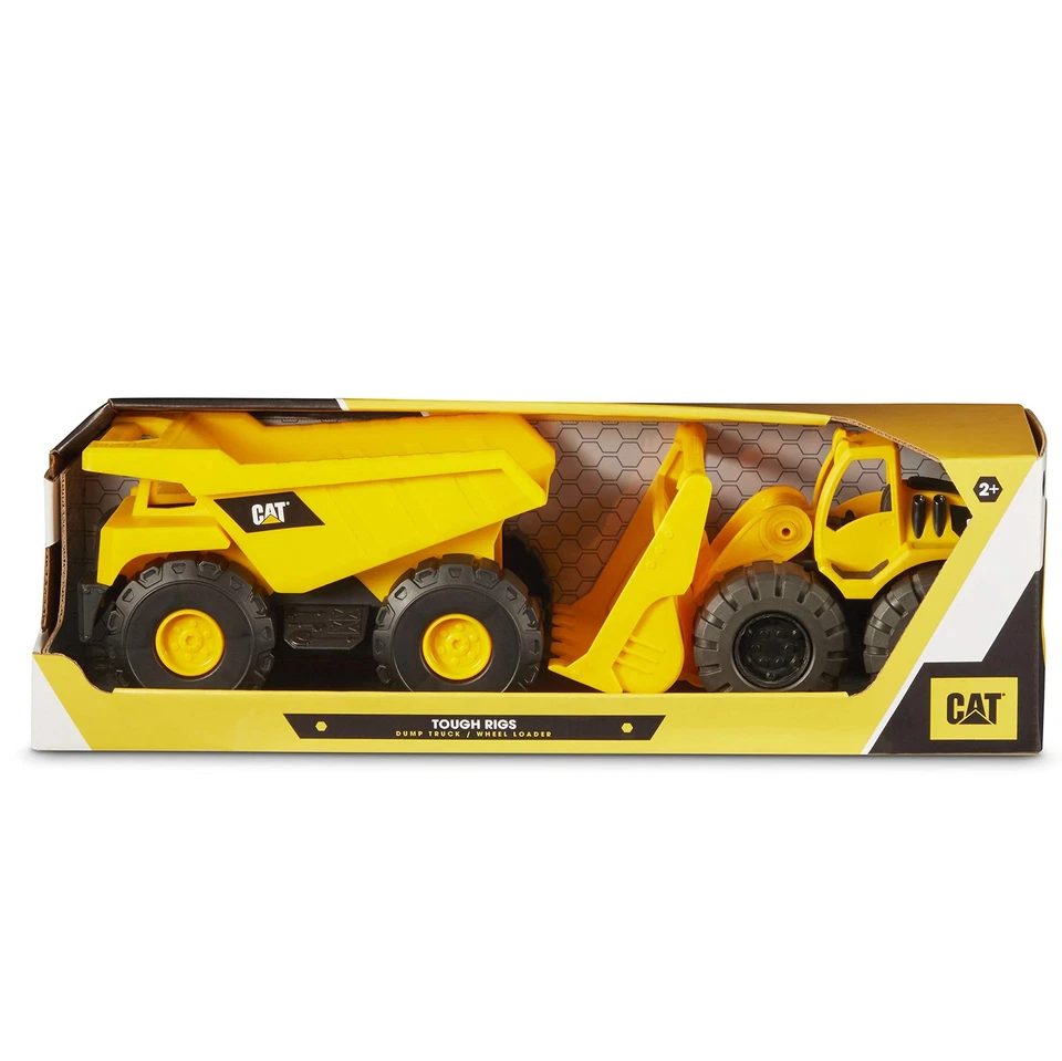 15 Inch CAT Construction Toy Dump Truck Loader Combo Super Sized for Kids - Image 1 of 4