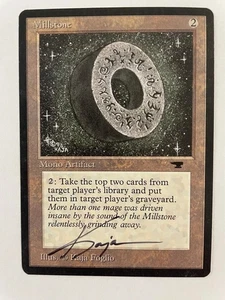 MTG ARTIST PROOF ANTIQUITIES MILLSTONE SIGNED BY ARTIST KAJA FOGLIO ARTIFACT - Picture 1 of 6