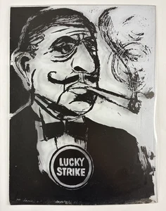 1968 Lucky Strike klare Hartplastik Werbung 8x11 Schildeinsatz - Bild 1 von 6