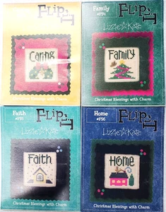 Lizzie Kate Flip-It The 12 Blessings of Christmas Cross Stitch Charts 4 of 12 - Picture 1 of 9