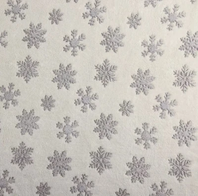 Manta suave blanca copos de nieve de vacaciones esmerilada 5' x 6 pies - The Big One - Nueva Foto 1 de 2