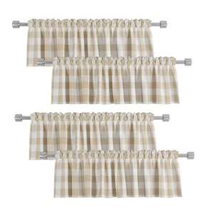 4 Pieces Buffalo Check Valances Gingham Plaid Window Treatment Living Room 18... - Picture 1 of 6