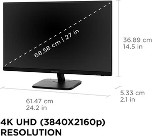 ViewSonic - VA2756-4K-MHD - 27" 4K UHD IPS Monitor - Black - Picture 1 of 3