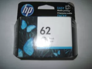 NEW SEALED! GENUINE HP 62 Black Ink Cartridge C2P04AN C2P04A 2023 FREE SHIP - Picture 1 of 1