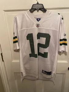 Green Bay Packers Equipment On Field Gr. M weiß Trikot Aron Rogers # 12 - Bild 1 von 12
