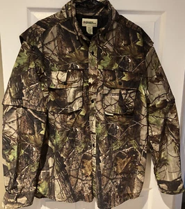 Gander MTN Realtree Camo Scentcore Zip Up Windbreaker Jacket Hunting Mens L - Picture 1 of 8