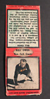 1934 Diamond Match Company Football Matchbook Bill Owen New York Giants
