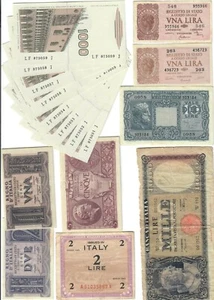1000 lire 1947 testina W + 7 pz 39-44 + 9 pz 1000 polo F consecutivi LOTTO 3233 - Picture 1 of 1