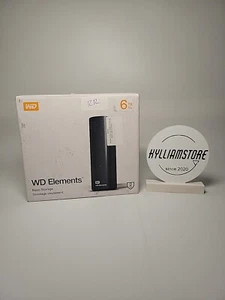WD Elements 6TB External USB 3.0 Desktop Hard Drive WDBWLG0060HBK-NESN - Picture 1 of 4