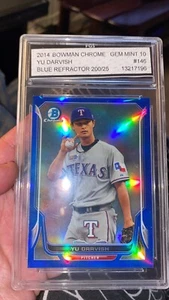 Yu Darvish 2014 Bowman Chrom Blue Refractor #146 Numbered/250 Gem Mint 10 - Bild 1 von 2