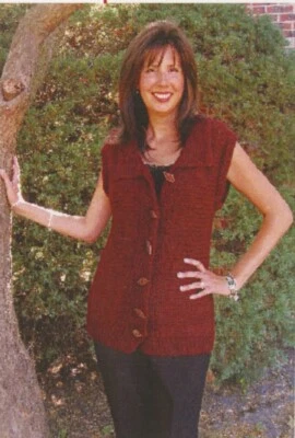 Misti Alpaca Valeria Vest Knitting Pattern #611 Women - Image 1 of 2