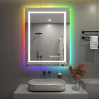  RGB Led Bathroom Mirror 24x32” Dimmable Lighted Vanity Wall Mirror with Lights