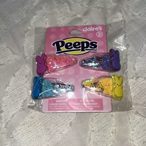 Peeps Claire’s Hair Clips Bunnies Easter Barrett - Picture 1 of 2