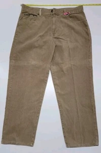 Calvin Klein Jeans Mens 38x30 Corduroy Pants Relaxed Straight Leg Tan Soft - Picture 1 of 5