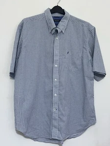 Camisa de algodón a cuadros azul Nautica talla XL - Imagen 1 de 5