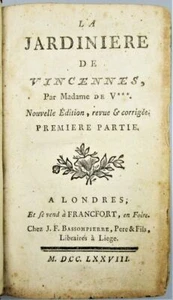 LA JARDINIERE DE VINCENNES, by de Villeneuve -1778 [2 Vols] French Precieuse - Picture 1 of 12