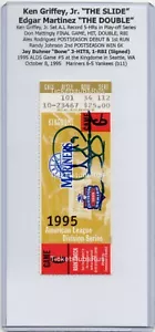 1995 ALDS Gm #5 THE DOUBLE & GRIFFEY JR SLIDE Mariners Yankees Biglietto Stub BONE - Foto 1 di 12