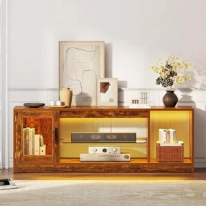 TV Stand Cabinet Entertainment Units for 65 inch TV w/Shelves for Living Room - Picture 1 of 5