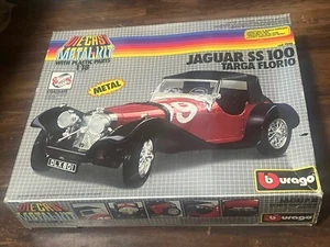 Buruago Jaguar Targo Florio SS100 Diecast Model Kit mint in box old store stock - Picture 1 of 8