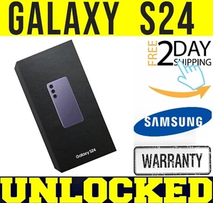 SAMSUNG GALAXY S24 128GB - SM-S921U1 - COBALT VIOLET (FACTORY UNLOCKED) ❖SEALED❖ - Picture 1 of 2