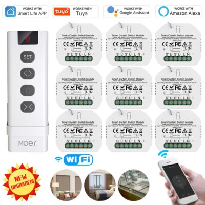 WiFi Smart Curtain Roller Shutter Switch Module RF Remote for Tuya Alexa Home  - Image 1 of 4