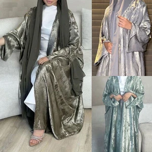 Offener Kaftan Dubai Damen Kimono langes Kleid Abaya Muslim Kimono Morgenmantel Abendkleid - Bild 1 von 42